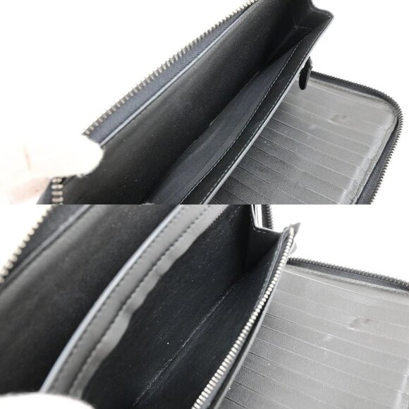 BOTTEGA VENETA Intrecciato Zipper Around Long Wallet Leather Black Italy 67EE081 - Picture 8 of 12